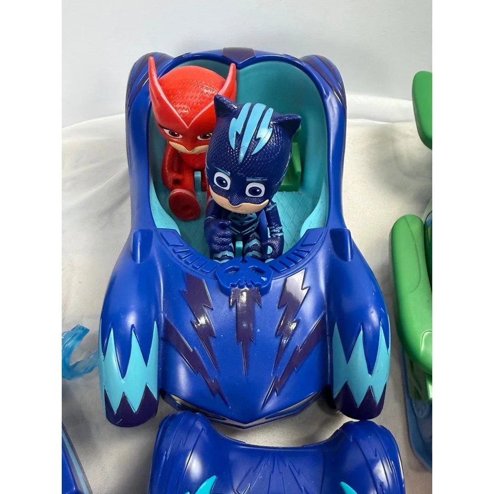 PJ Masks Toy Lot #2 Catboy Owlette Gekko Vehicles and Action Figures Set